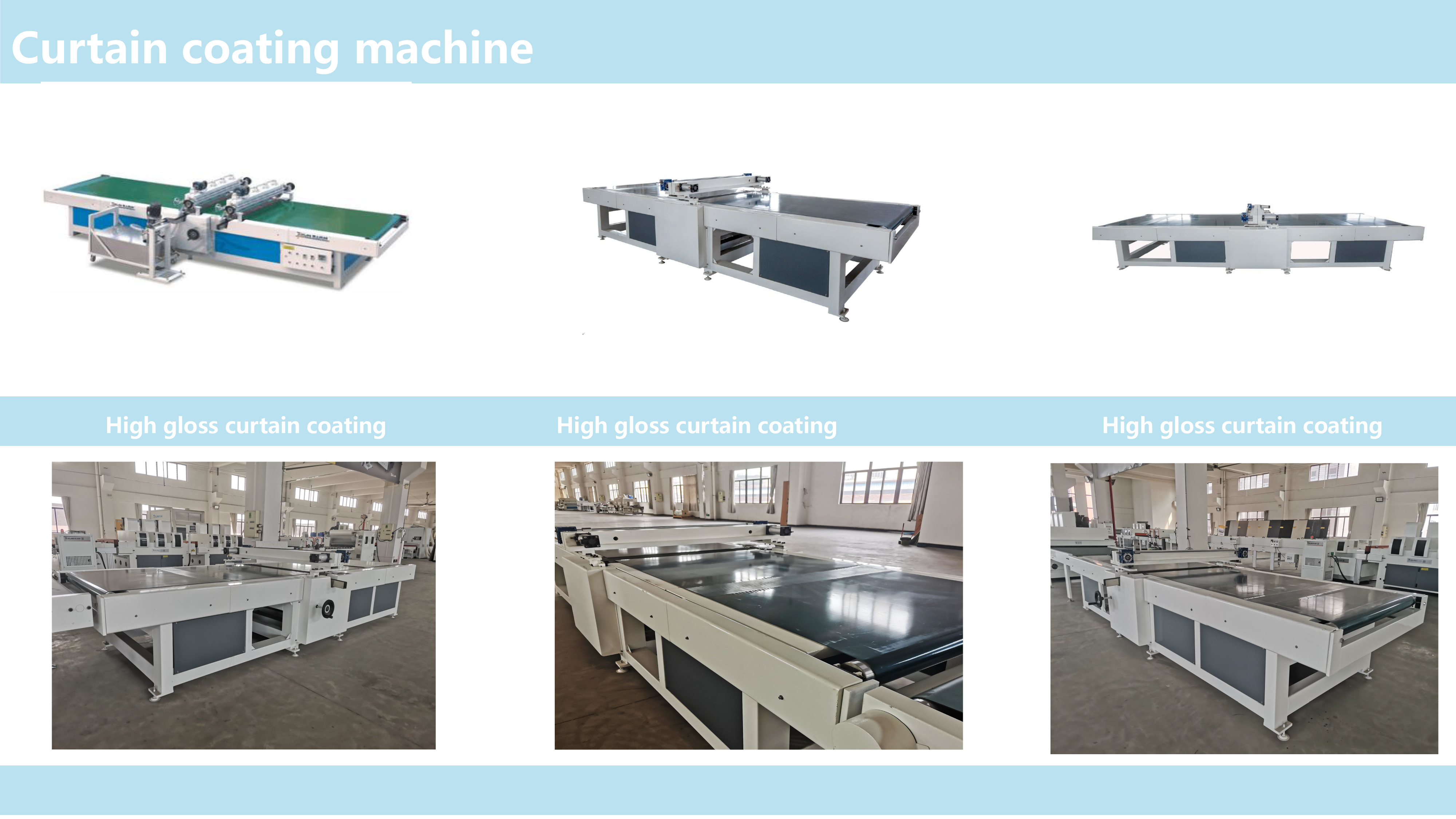 High gloss uv curtain coater production line for melamine mdf board